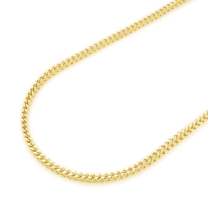 10K Yellow Gold Box Franco Link Chain 24 inches long MM