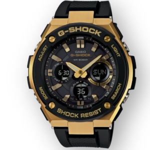 GSTS100G-1A G-Shock by Casio Tough Solar Gold Tone Men's Watch Digital Front View, Analog