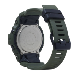 GBD800UC-3 G-Shock by Casio Green Bluetooth Connectivity Mineral Glass, Step Tracker, Back View