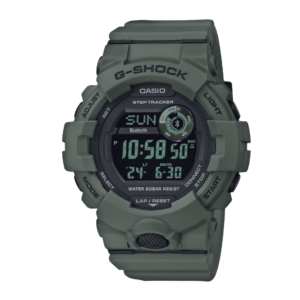 GBD800UC-3 G-Shock by Casio Green Bluetooth Connectivity Mineral Glass, Step Tracker, Front View