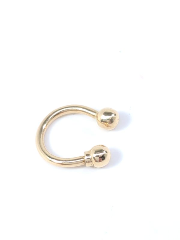 Solid 18K yellow gold barbell Cartilage Piercing Ball Screw
