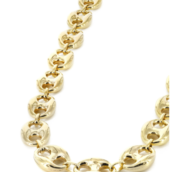 14K Yellow Gold Puff Gucci Link Chain 