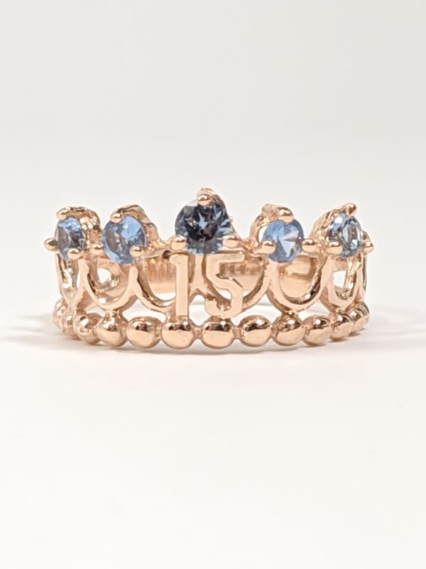 14KT Rose Gold 15's Crown Ring