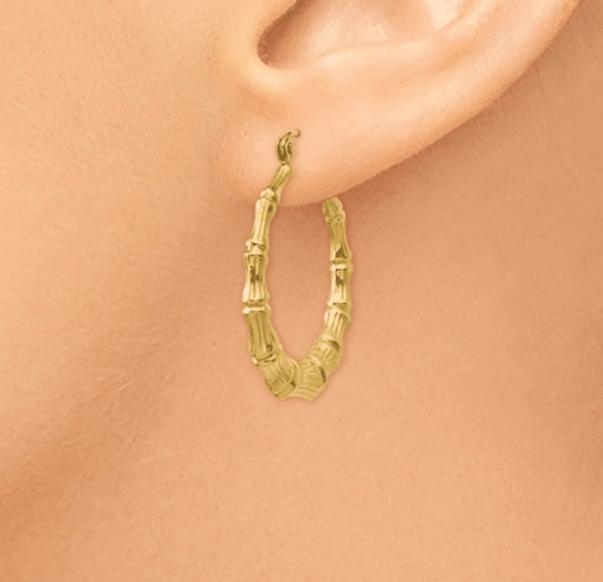 Custom Mini Bamboo Hoop Earrings