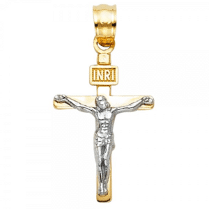 14KT Jesus Crucifix Cross Religious Pendant