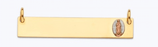 14K Yellow Gold Guadalupe Bar Plate