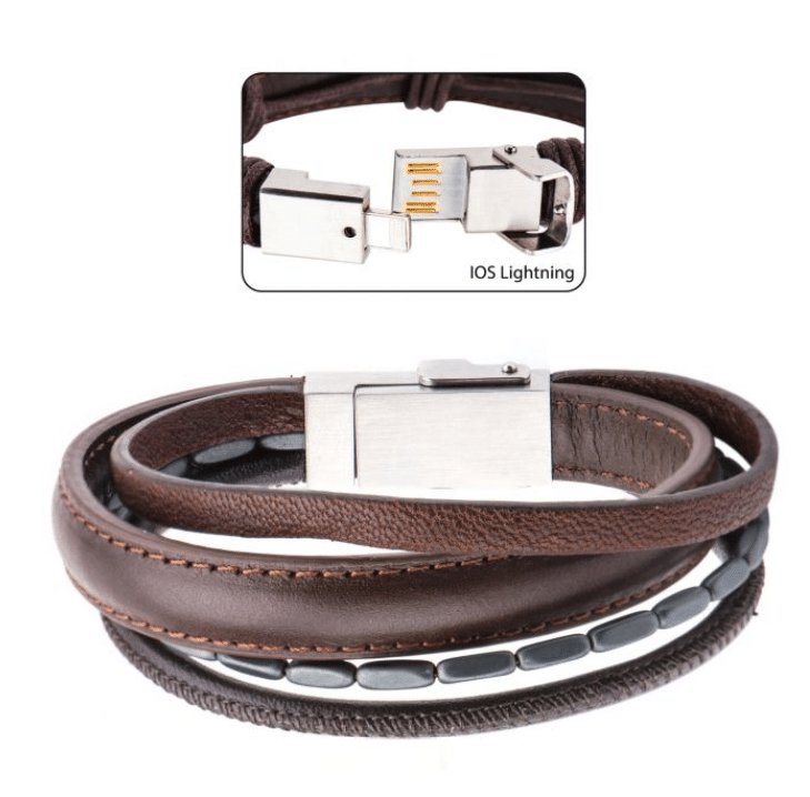 New Braided Leather USB Charger Bracelet Android  Webstore SA