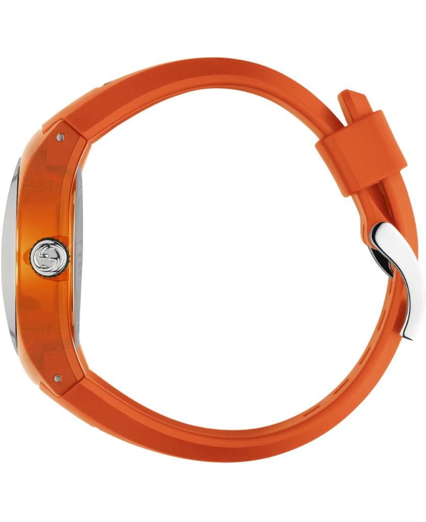 YA137311 Gucci Sync Orange Striped Rubber Strap Watch Carbo Jewelers