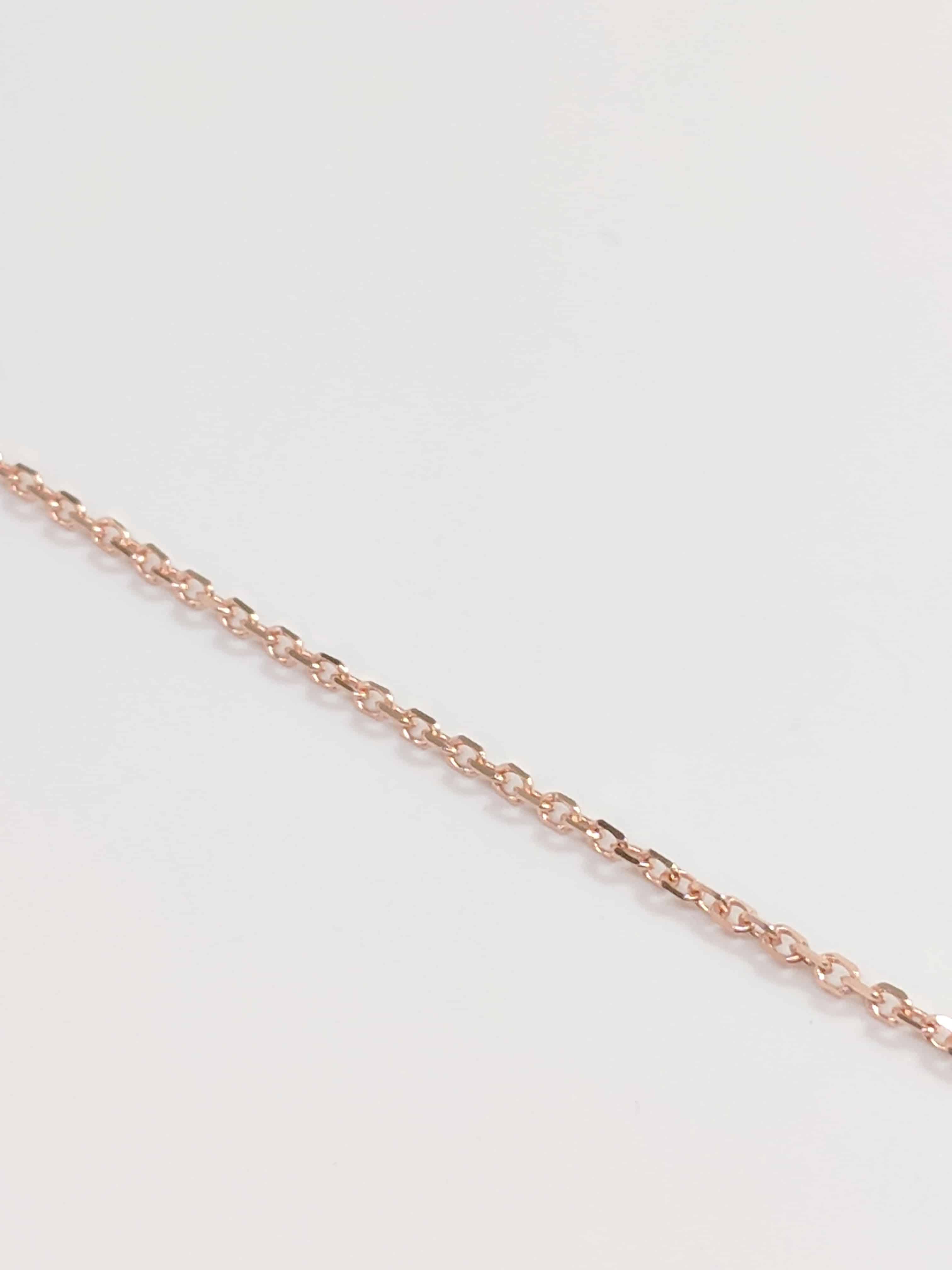 14KT Rose gold cable chain necklace link