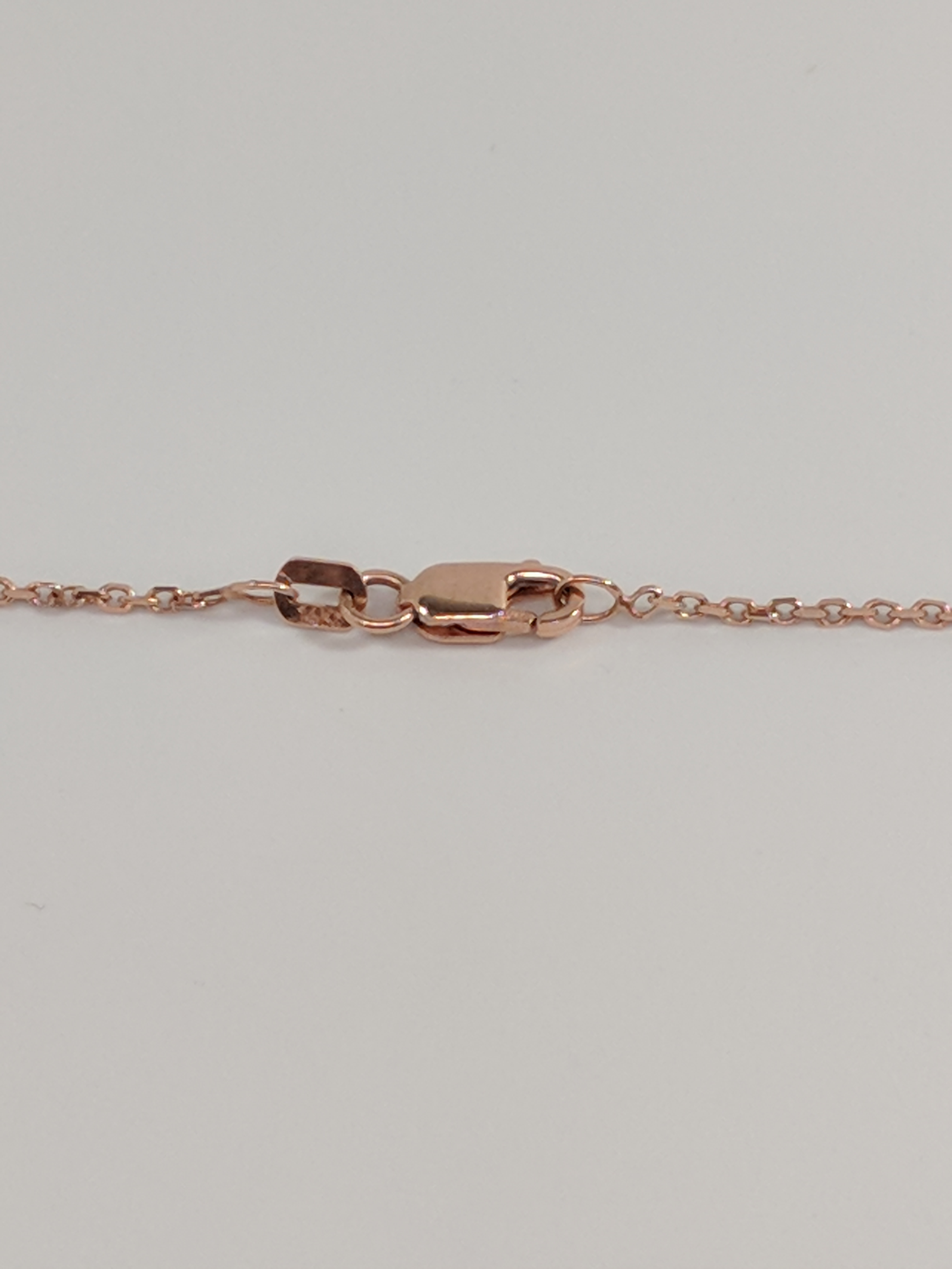 14KT Rose gold cable chain necklace link lobster lock